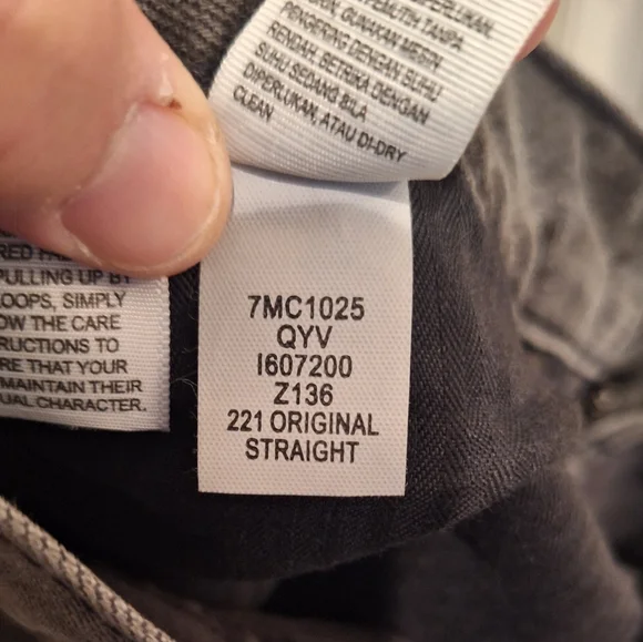 Lucky Brand(Lot of 2) 221 Original Straight Jeans Mens Sz 38X30 Gray Wash Denim - Picture 14 of 14